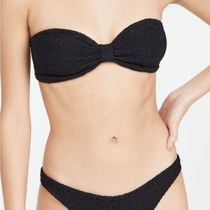 Hunza G Jean Black Bandeau Bikini Set